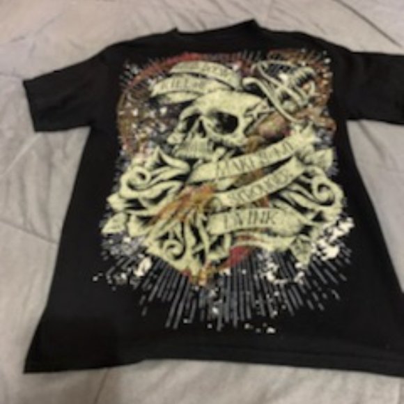 2009 LA Ink &  TM discovery 2009  What doesn't kill  me makes me stronger Tee - Picture 7 of 12